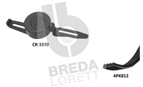 BREDA LORETT Поликлиновой ременный комплект KCA0057